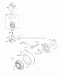 Air Cleaner Blower Housing Flywheel Rewind Starter Diagram and Parts List for 130G32-0016-H1  Briggs and Stratton Engine